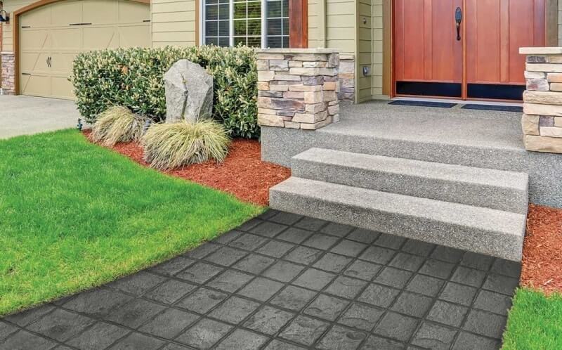 stamped concrete - running bond pattern