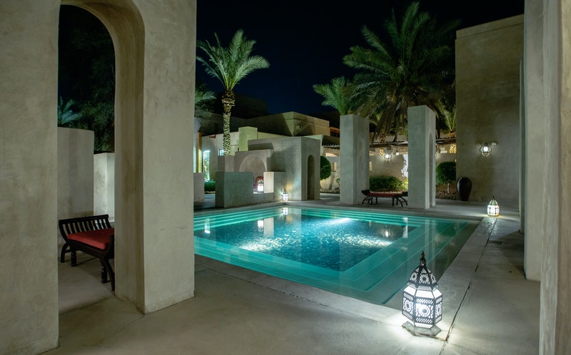 Fire pit to your swimming pool area
