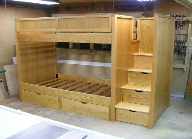 Amazing DIY Bunk Bed with Stairs
