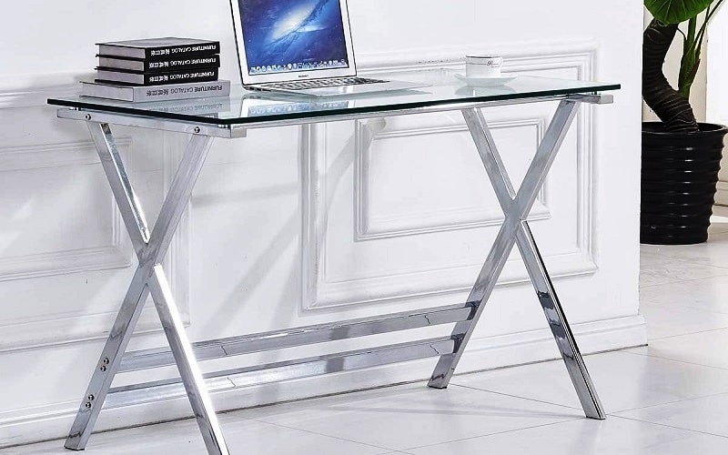 Glass-Top Writing Desk